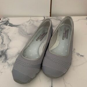 Skechers Relaxed Fit Air-Cooled Memory Foam Women's Slip-On Shoes Gray US 9